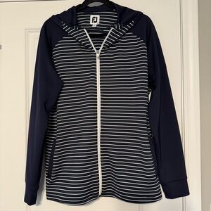 FootJoy Navy and White Striped Women's Jacket